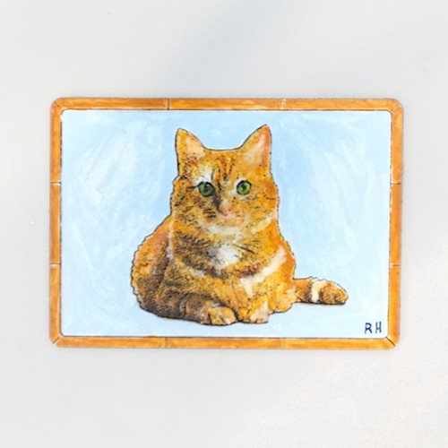 Tabby cat art - cat, card